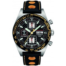 Tissot Men's PRS 516's Black Dial Color Leather Strap Watch